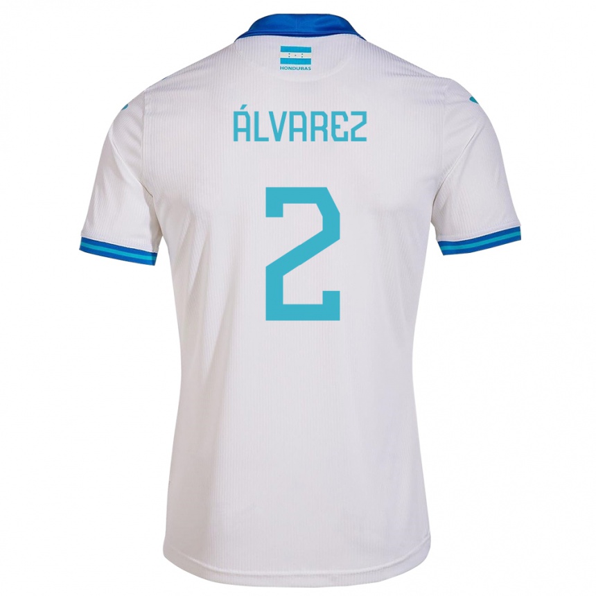 Gyermek Labdarúgás Honduras Kevin Álvarez #2 Fehér Hazai Jersey 24-26 Mez Póló Ing