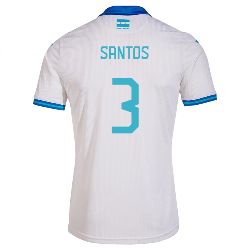 Gyermek Labdarúgás Honduras Marcelo Santos #3 Fehér Hazai Jersey 24-26 Mez Póló Ing