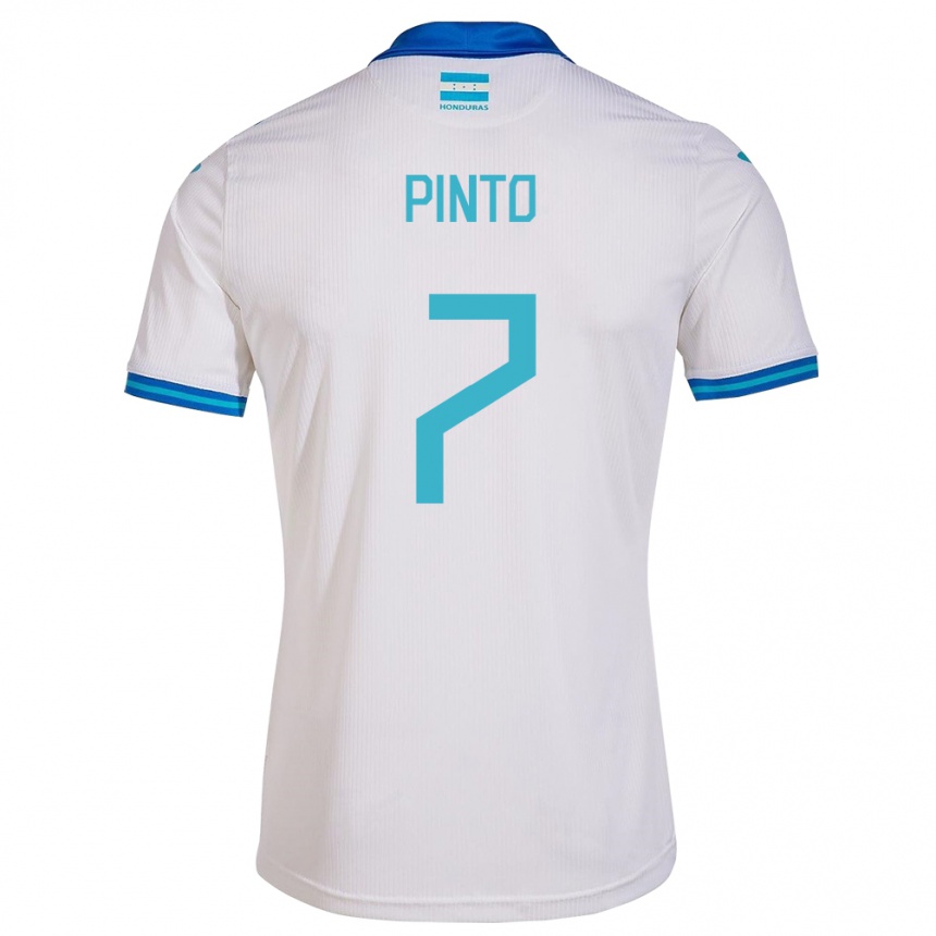 Gyermek Labdarúgás Honduras José Pinto #7 Fehér Hazai Jersey 24-26 Mez Póló Ing