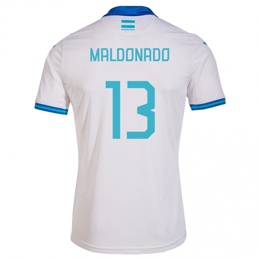 Gyermek Labdarúgás Honduras Edwin Maldonado #13 Fehér Hazai Jersey 24-26 Mez Póló Ing