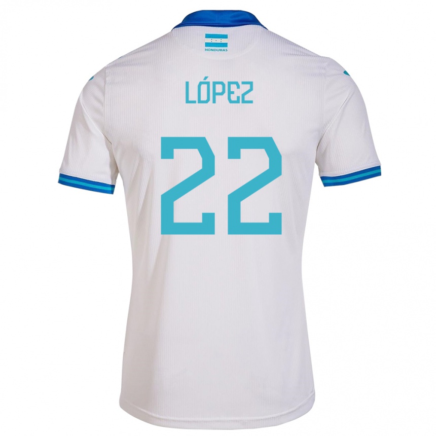 Gyermek Labdarúgás Honduras Luis López #22 Fehér Hazai Jersey 24-26 Mez Póló Ing