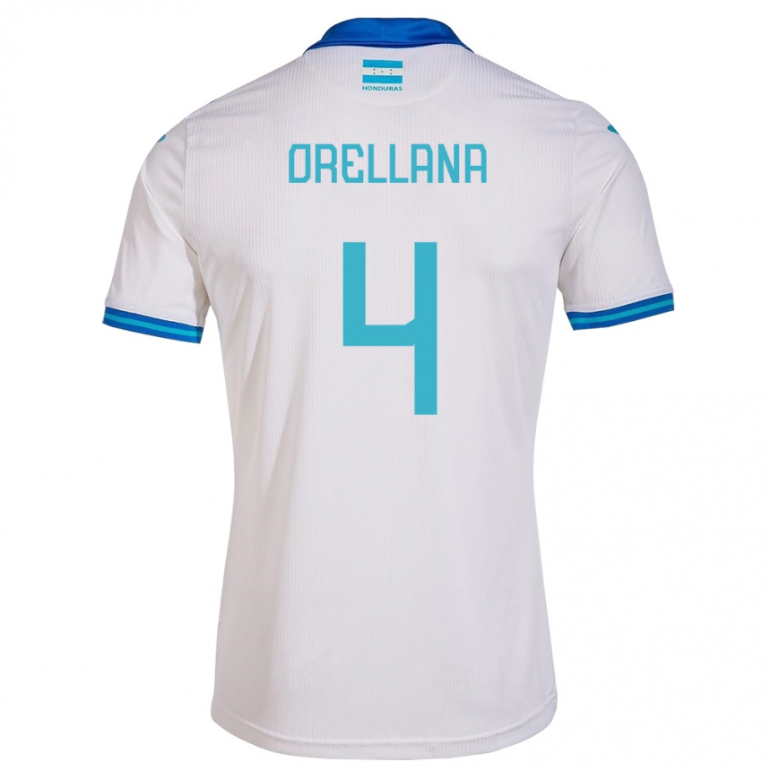 Gyermek Labdarúgás Honduras André Orellana #4 Fehér Hazai Jersey 24-26 Mez Póló Ing