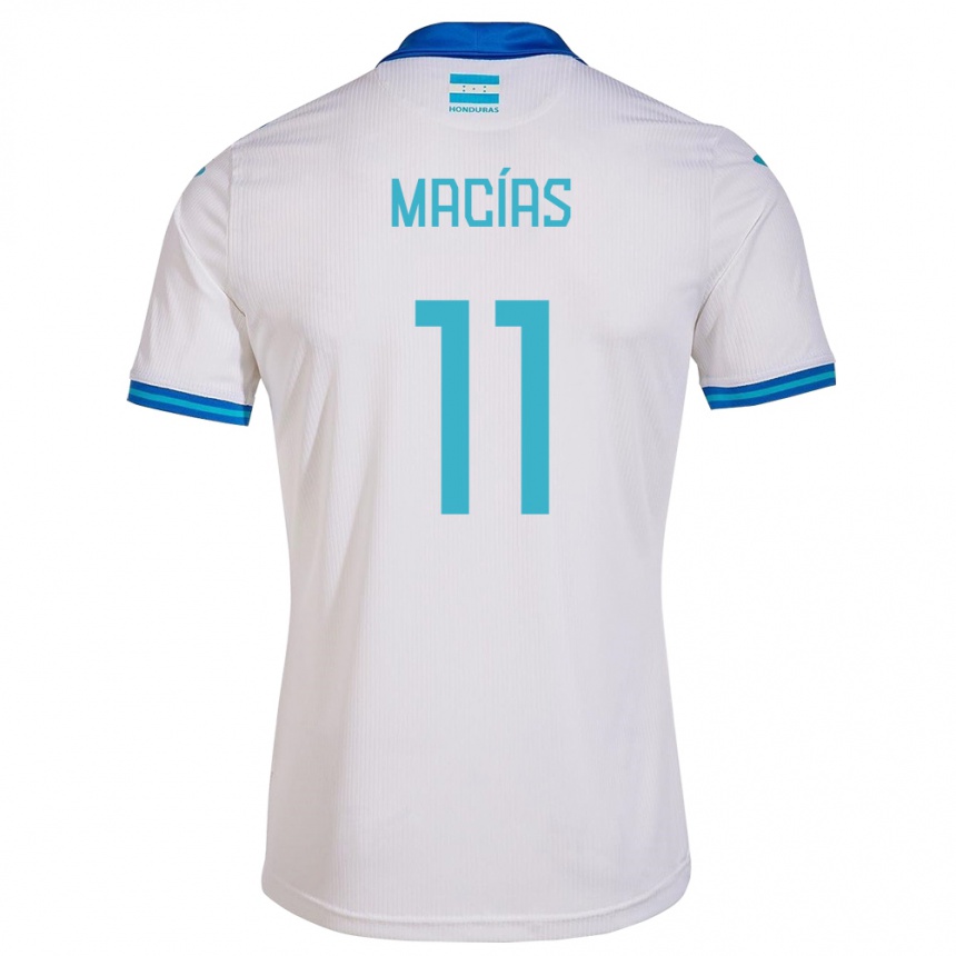 Gyermek Labdarúgás Honduras Jefryn Macías #11 Fehér Hazai Jersey 24-26 Mez Póló Ing