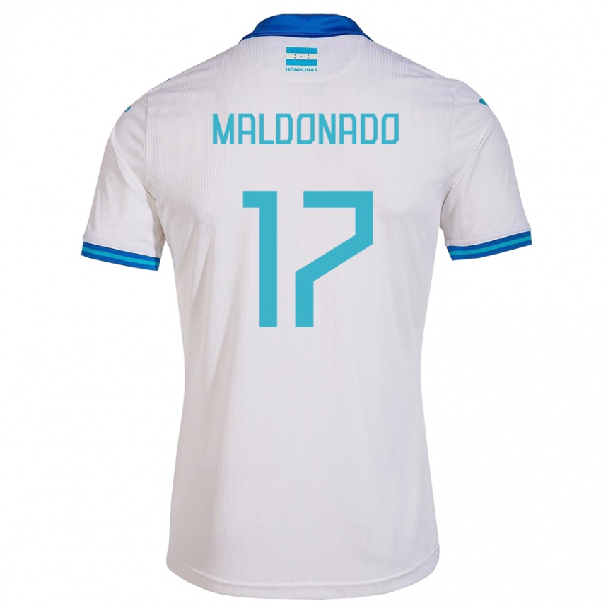 Gyermek Labdarúgás Honduras Axel Maldonado #17 Fehér Hazai Jersey 24-26 Mez Póló Ing