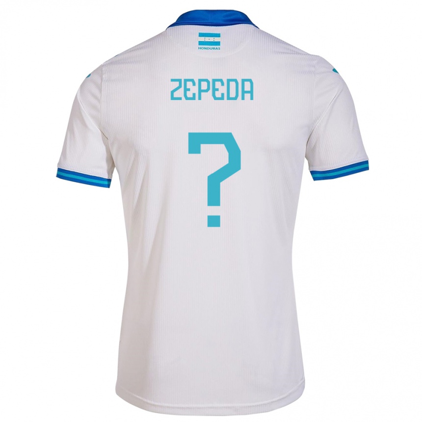 Gyermek Labdarúgás Honduras Melquizedeck Zepeda #0 Fehér Hazai Jersey 24-26 Mez Póló Ing