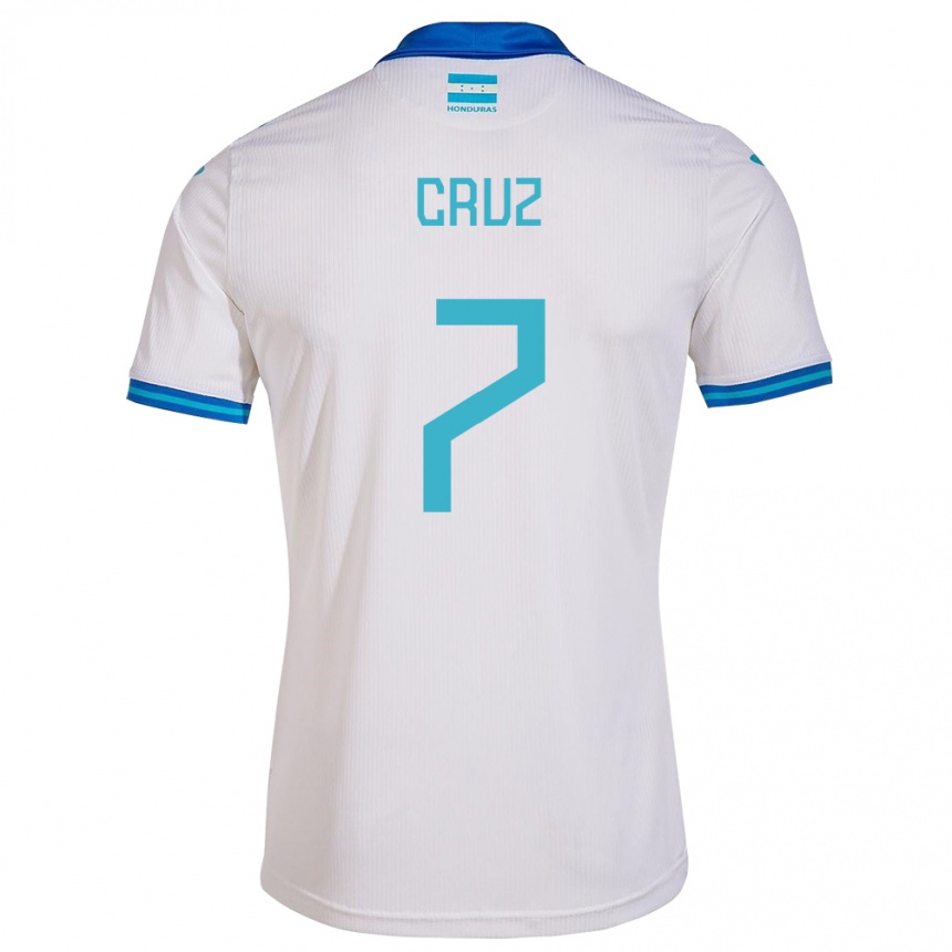 Gyermek Labdarúgás Honduras Nixon Cruz #7 Fehér Hazai Jersey 24-26 Mez Póló Ing