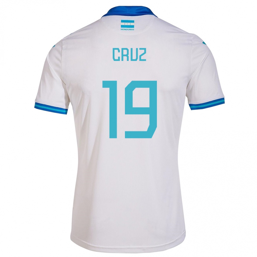 Gyermek Labdarúgás Honduras Russel Cruz #19 Fehér Hazai Jersey 24-26 Mez Póló Ing