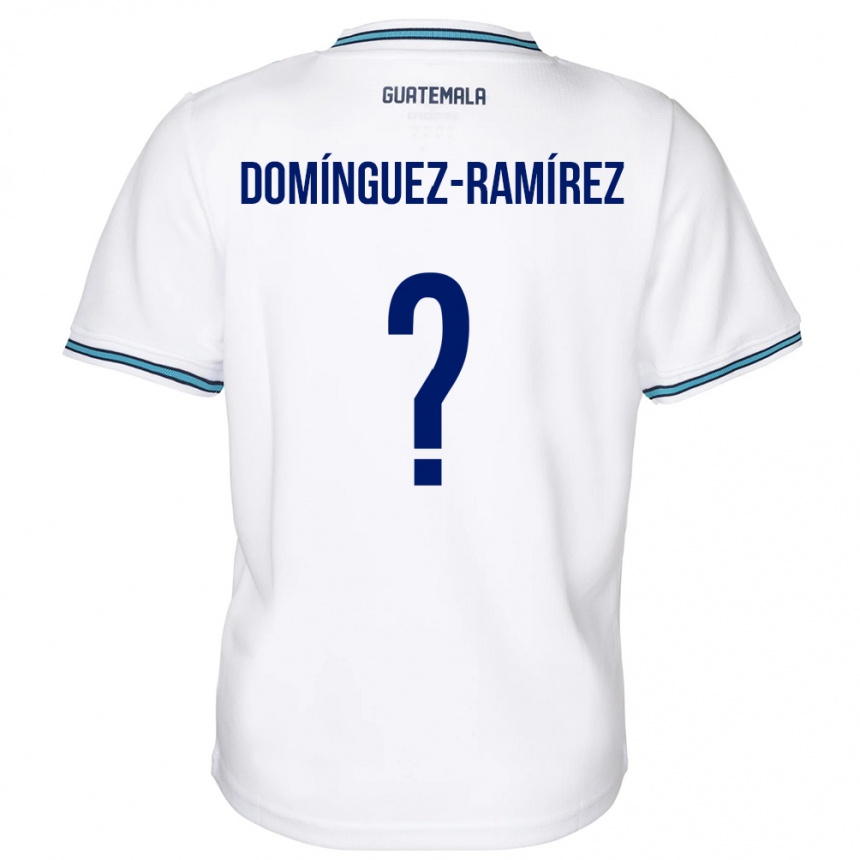 Gyermek Labdarúgás Guatemala Marco Domínguez-Ramírez #0 Fehér Hazai Jersey 24-26 Mez Póló Ing