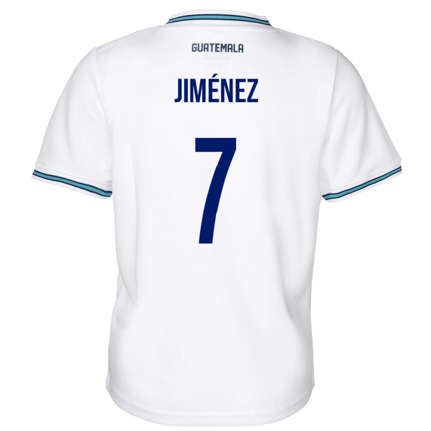 Gyermek Labdarúgás Guatemala Cristian Jiménez #7 Fehér Hazai Jersey 24-26 Mez Póló Ing