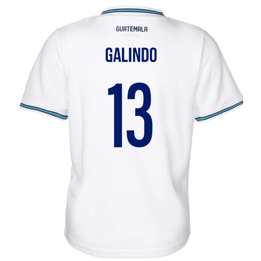 Gyermek Labdarúgás Guatemala Alejandro Galindo #13 Fehér Hazai Jersey 24-26 Mez Póló Ing