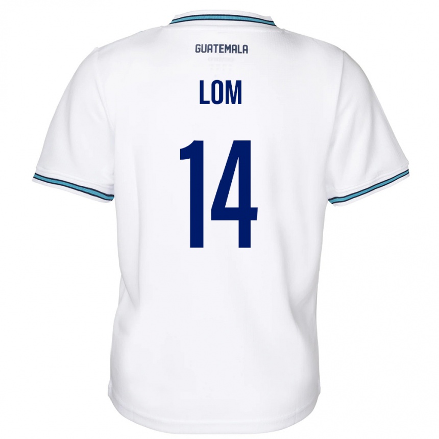 Gyermek Labdarúgás Guatemala Darwin Lom #14 Fehér Hazai Jersey 24-26 Mez Póló Ing