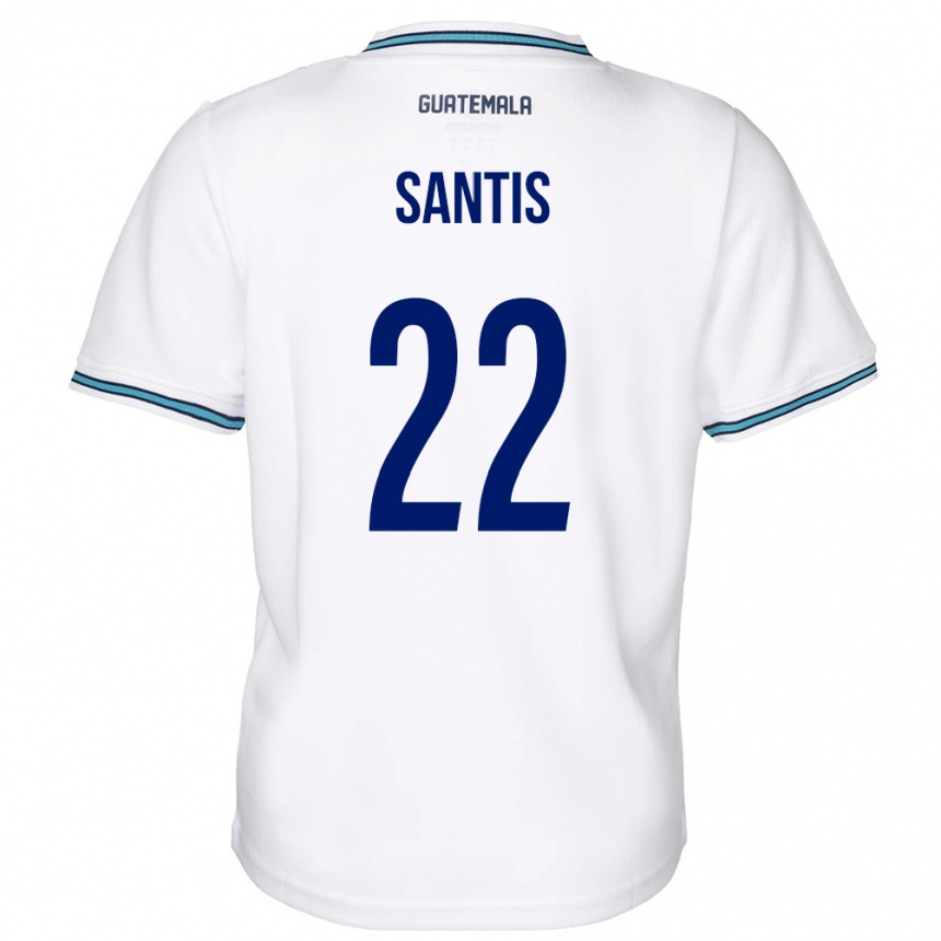 Gyermek Labdarúgás Guatemala Diego Santis #22 Fehér Hazai Jersey 24-26 Mez Póló Ing