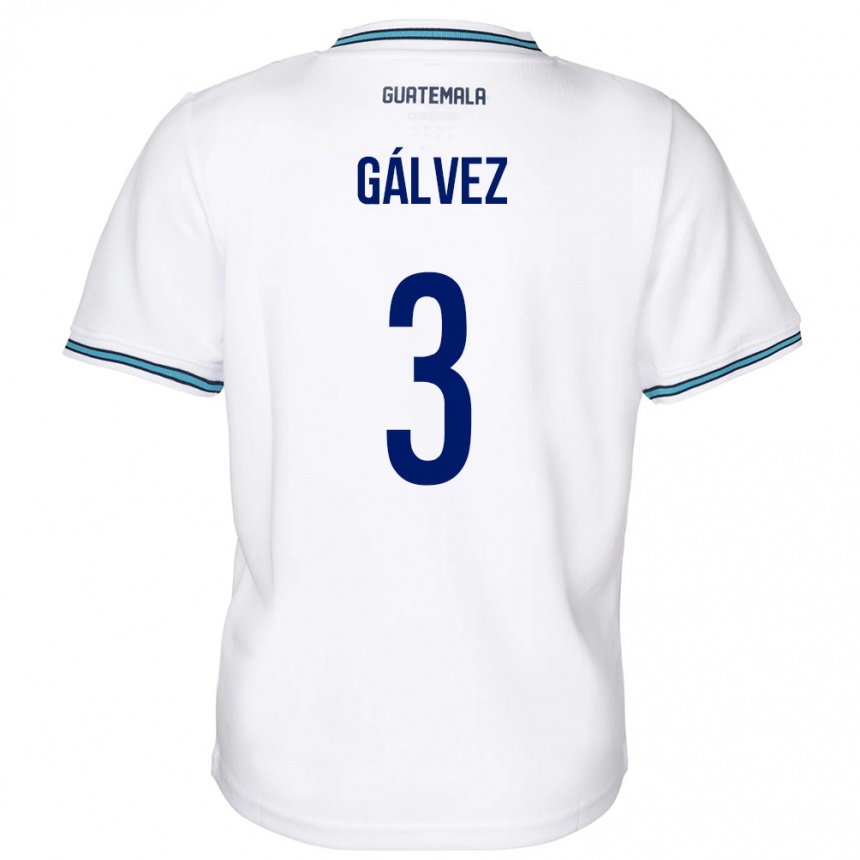 Gyermek Labdarúgás Guatemala Fredy Gálvez #3 Fehér Hazai Jersey 24-26 Mez Póló Ing