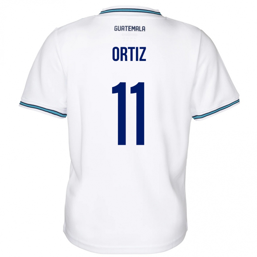 Gyermek Labdarúgás Guatemala Andersson Ortiz #11 Fehér Hazai Jersey 24-26 Mez Póló Ing