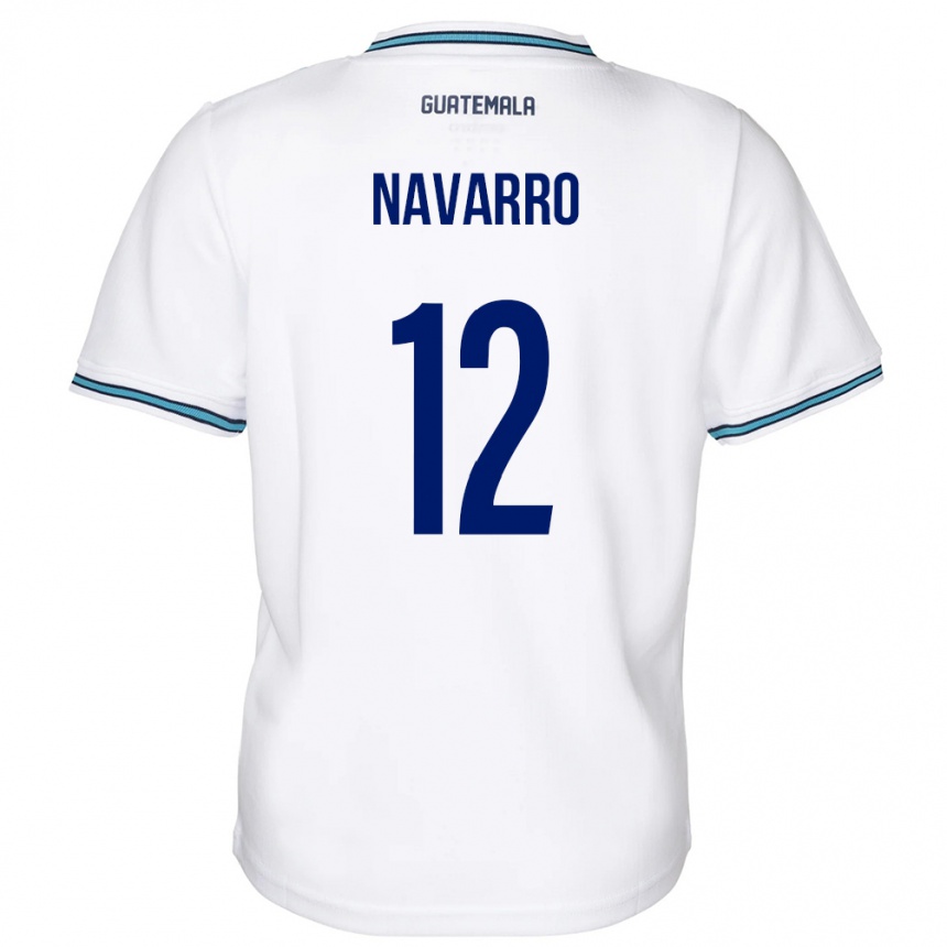 Gyermek Labdarúgás Guatemala Kenderson Navarro #12 Fehér Hazai Jersey 24-26 Mez Póló Ing