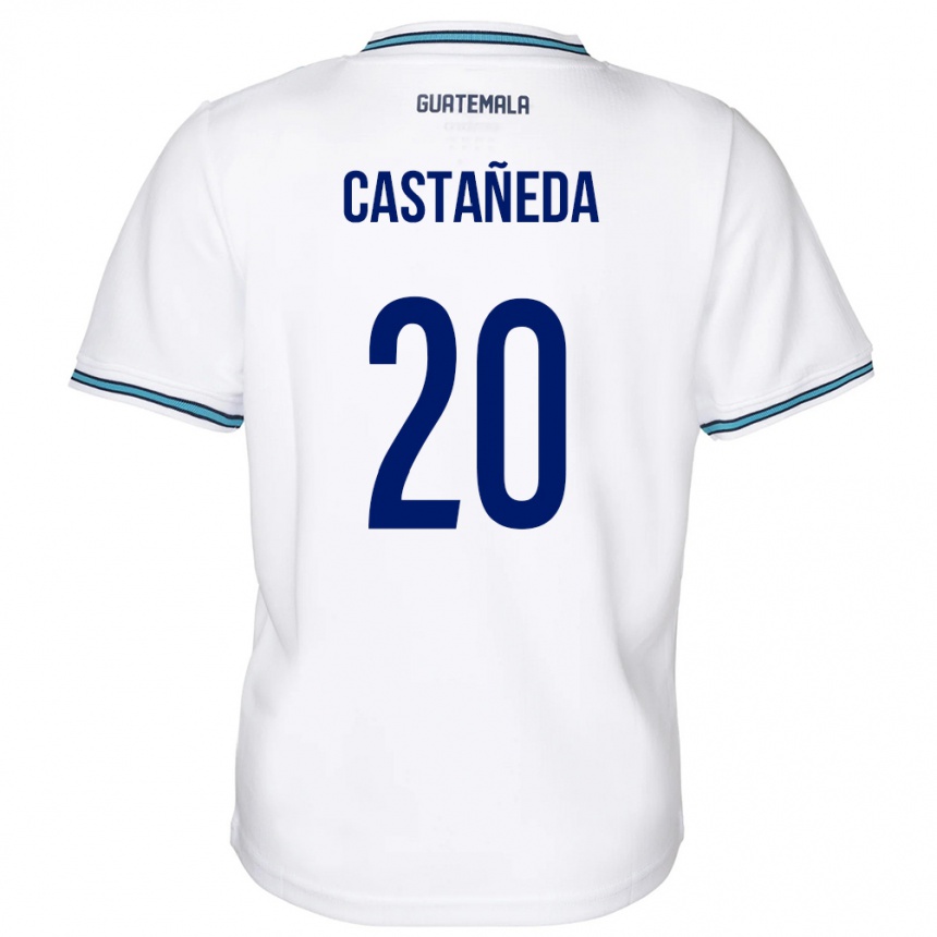 Gyermek Labdarúgás Guatemala Brayam Castañeda #20 Fehér Hazai Jersey 24-26 Mez Póló Ing