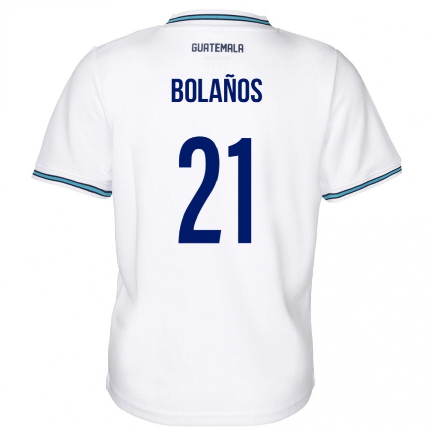 Gyermek Labdarúgás Guatemala Diego Bolaños #21 Fehér Hazai Jersey 24-26 Mez Póló Ing