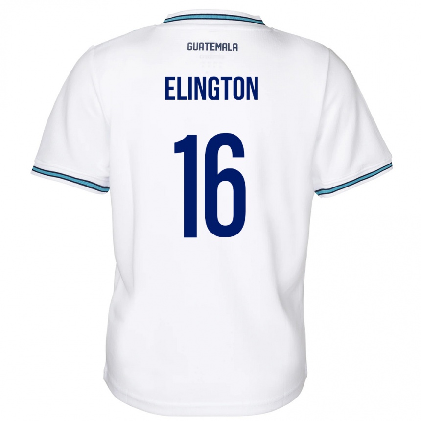 Gyermek Labdarúgás Guatemala Elvi Elington #16 Fehér Hazai Jersey 24-26 Mez Póló Ing