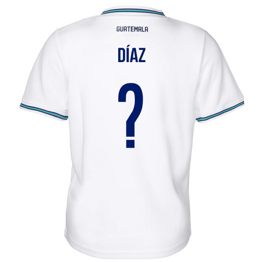 Gyermek Labdarúgás Guatemala Hendryck Díaz #0 Fehér Hazai Jersey 24-26 Mez Póló Ing