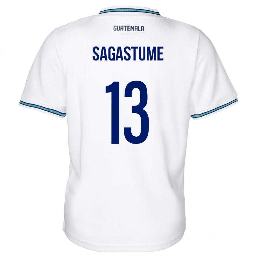 Gyermek Labdarúgás Guatemala Selvin Sagastume #13 Fehér Hazai Jersey 24-26 Mez Póló Ing