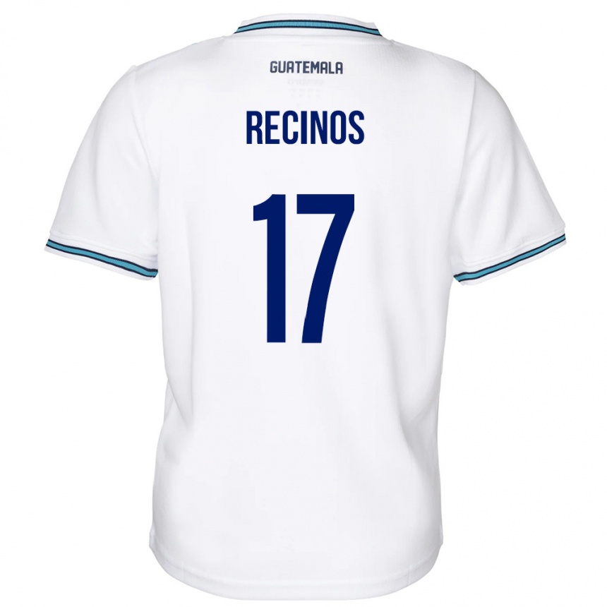 Gyermek Labdarúgás Guatemala Antony Recinos #17 Fehér Hazai Jersey 24-26 Mez Póló Ing