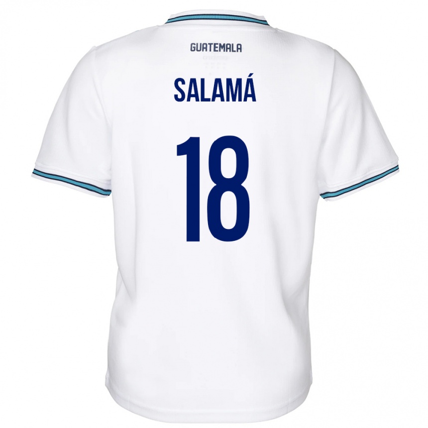 Gyermek Labdarúgás Guatemala Anthony Salamá #18 Fehér Hazai Jersey 24-26 Mez Póló Ing