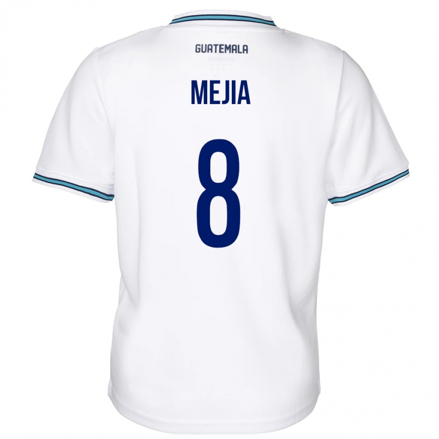 Gyermek Labdarúgás Guatemala Robert Mejia #8 Fehér Hazai Jersey 24-26 Mez Póló Ing