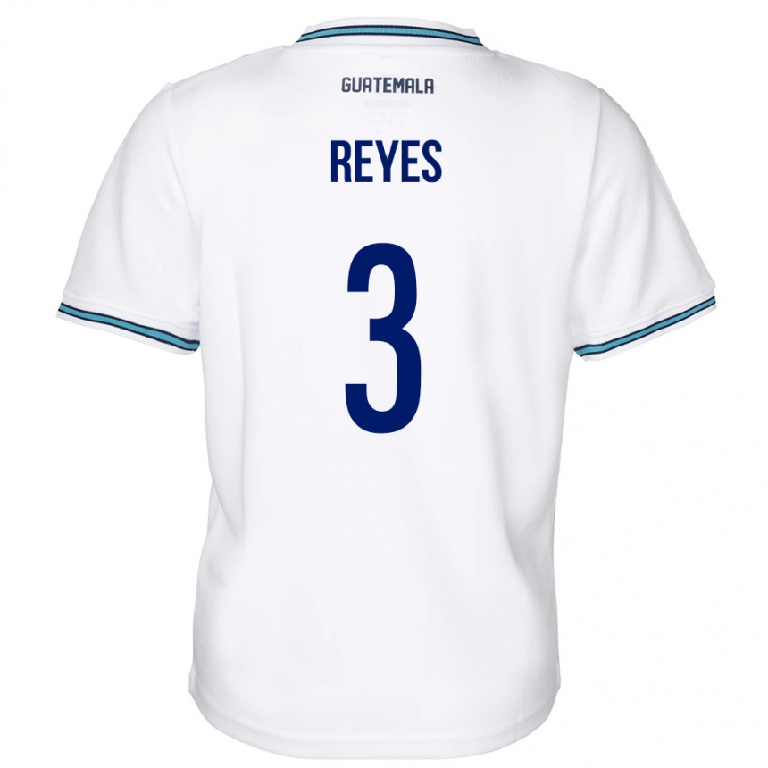 Gyermek Labdarúgás Guatemala Martha Reyes #3 Fehér Hazai Jersey 24-26 Mez Póló Ing