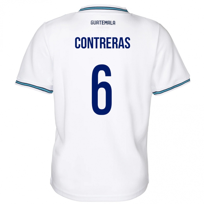 Gyermek Labdarúgás Guatemala María Contreras #6 Fehér Hazai Jersey 24-26 Mez Póló Ing