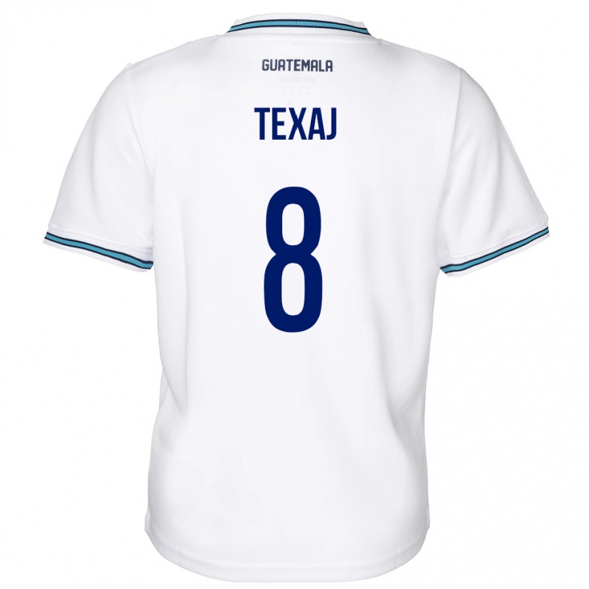 Gyermek Labdarúgás Guatemala Elisa Texaj #8 Fehér Hazai Jersey 24-26 Mez Póló Ing