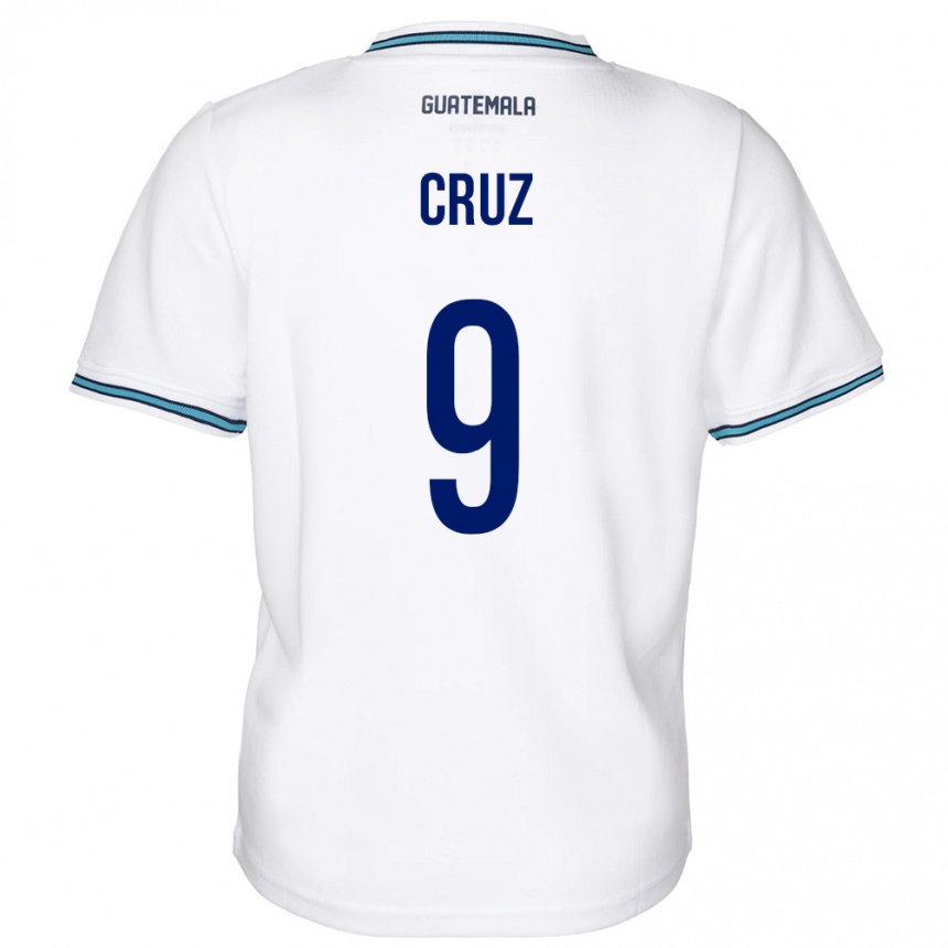 Gyermek Labdarúgás Guatemala Celsa Cruz #9 Fehér Hazai Jersey 24-26 Mez Póló Ing