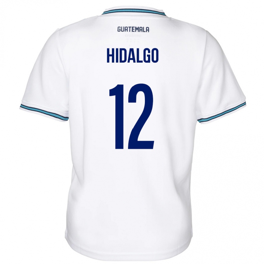 Gyermek Labdarúgás Guatemala Angie Hidalgo #12 Fehér Hazai Jersey 24-26 Mez Póló Ing