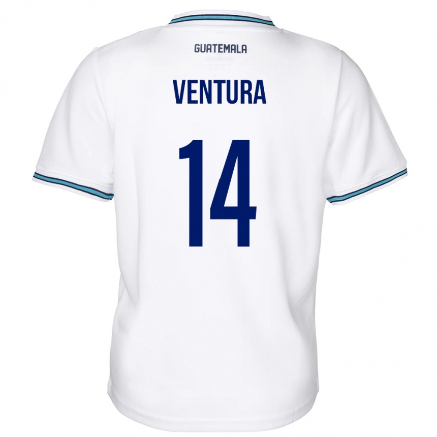 Gyermek Labdarúgás Guatemala Madelyn Ventura #14 Fehér Hazai Jersey 24-26 Mez Póló Ing