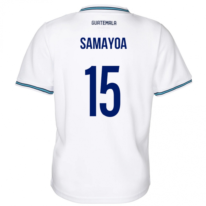 Gyermek Labdarúgás Guatemala Giselle Samayoa #15 Fehér Hazai Jersey 24-26 Mez Póló Ing