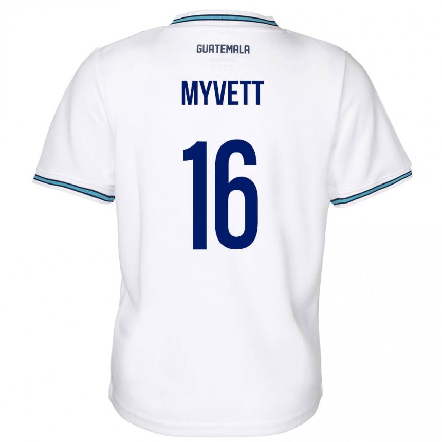 Gyermek Labdarúgás Guatemala Jemery Myvett #16 Fehér Hazai Jersey 24-26 Mez Póló Ing