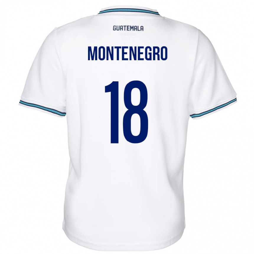 Gyermek Labdarúgás Guatemala Vivian Montenegro #18 Fehér Hazai Jersey 24-26 Mez Póló Ing