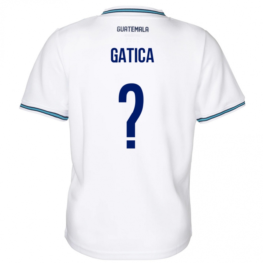 Gyermek Labdarúgás Guatemala Celeste Gatica #0 Fehér Hazai Jersey 24-26 Mez Póló Ing