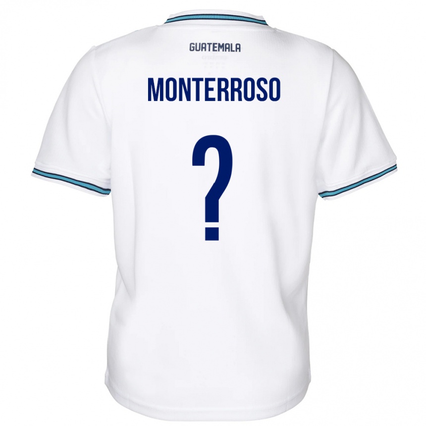 Gyermek Labdarúgás Guatemala María Monterroso #0 Fehér Hazai Jersey 24-26 Mez Póló Ing