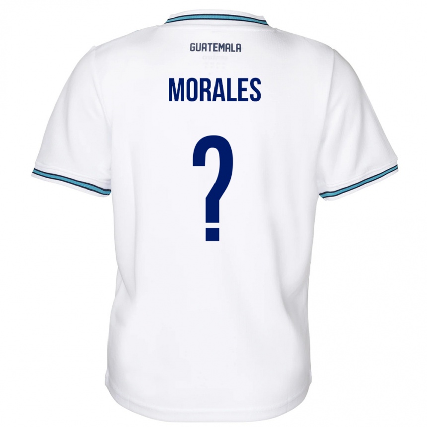 Gyermek Labdarúgás Guatemala Karla Morales #0 Fehér Hazai Jersey 24-26 Mez Póló Ing