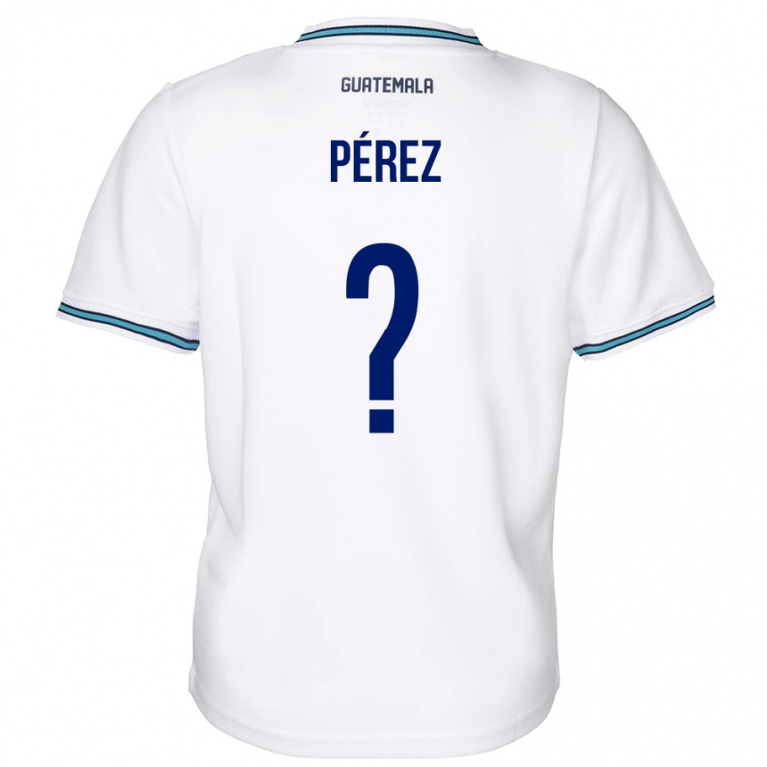 Gyermek Labdarúgás Guatemala Mary Pérez #0 Fehér Hazai Jersey 24-26 Mez Póló Ing