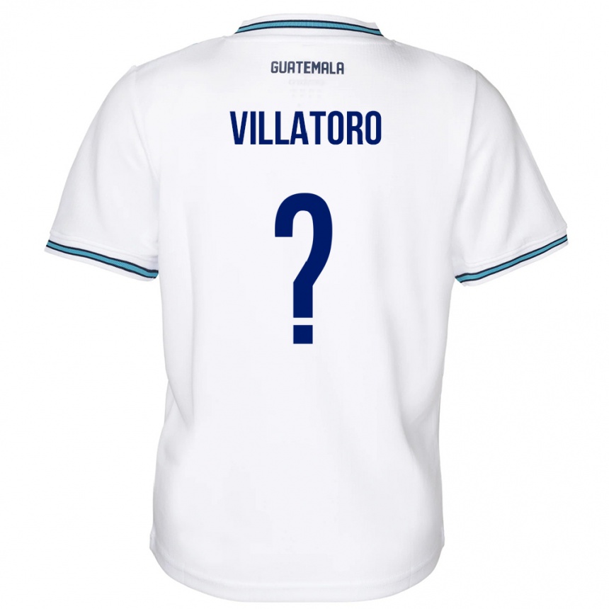 Gyermek Labdarúgás Guatemala Grace Villatoro #0 Fehér Hazai Jersey 24-26 Mez Póló Ing