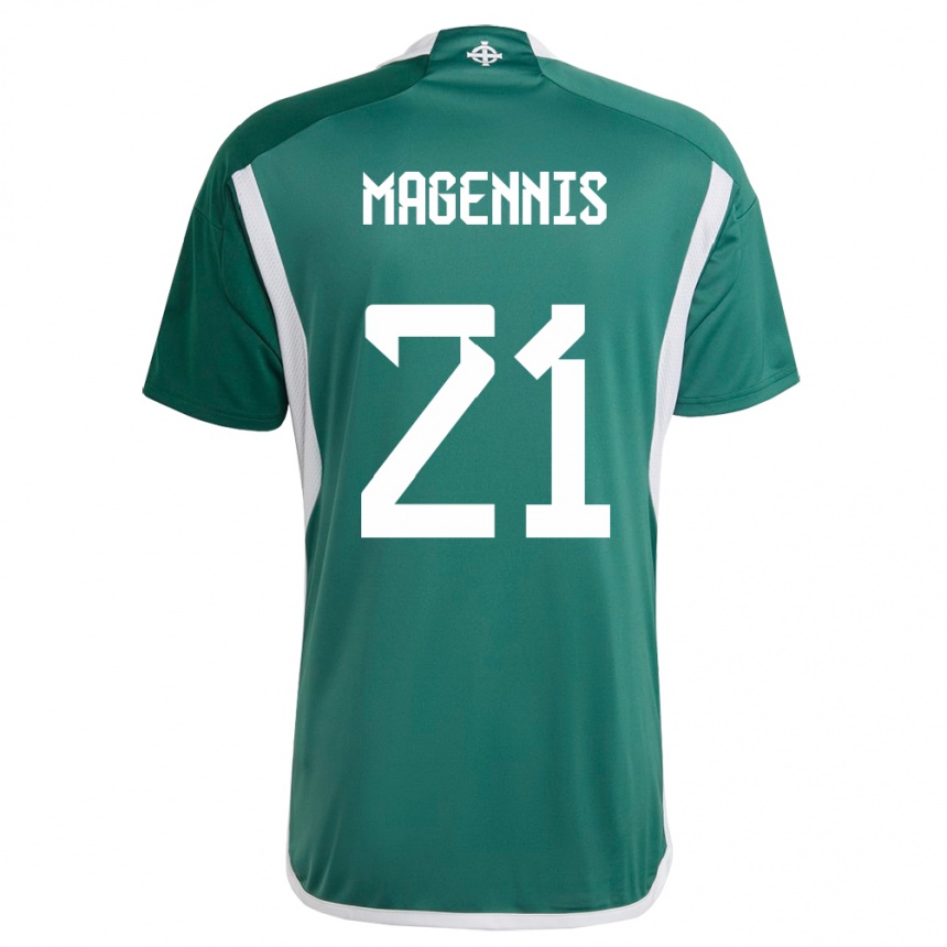 Gyermek Labdarúgás Észak-Írország Josh Magennis #21 Zöld Hazai Jersey 24-26 Mez Póló Ing