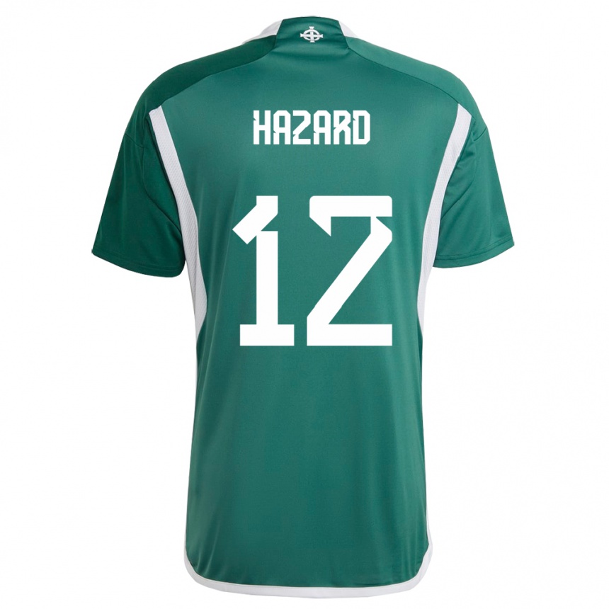 Gyermek Labdarúgás Észak-Írország Conor Hazard #12 Zöld Hazai Jersey 24-26 Mez Póló Ing