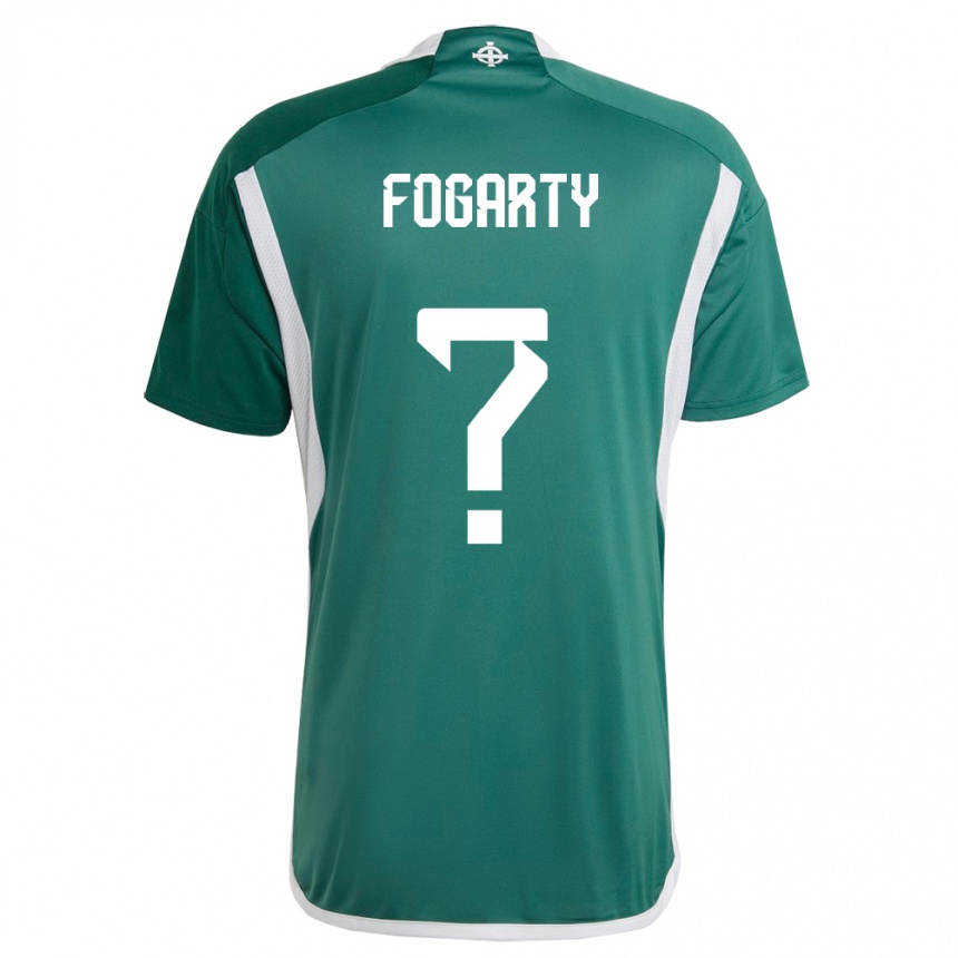 Gyermek Labdarúgás Észak-Írország Tom Fogarty #0 Zöld Hazai Jersey 24-26 Mez Póló Ing