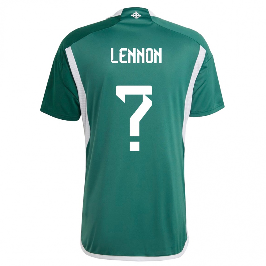 Gyermek Labdarúgás Észak-Írország Gallagher Lennon #0 Zöld Hazai Jersey 24-26 Mez Póló Ing