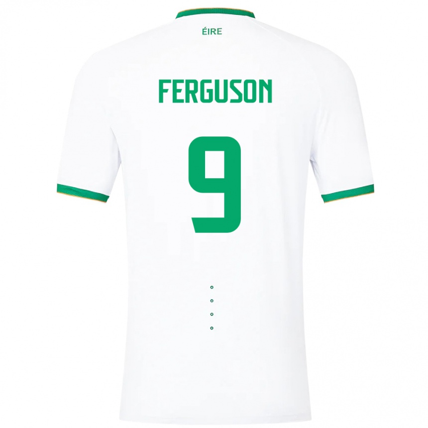 Gyermek Labdarúgás Ír-Sziget Evan Ferguson #9 Fehér Idegenbeli Jersey 24-26 Mez Póló Ing