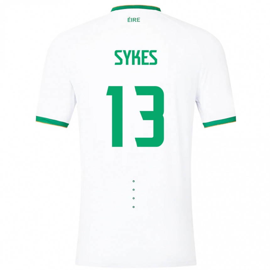 Gyermek Labdarúgás Ír-Sziget Mark Sykes #13 Fehér Idegenbeli Jersey 24-26 Mez Póló Ing