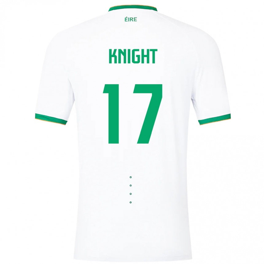 Gyermek Labdarúgás Ír-Sziget Jason Knight #17 Fehér Idegenbeli Jersey 24-26 Mez Póló Ing