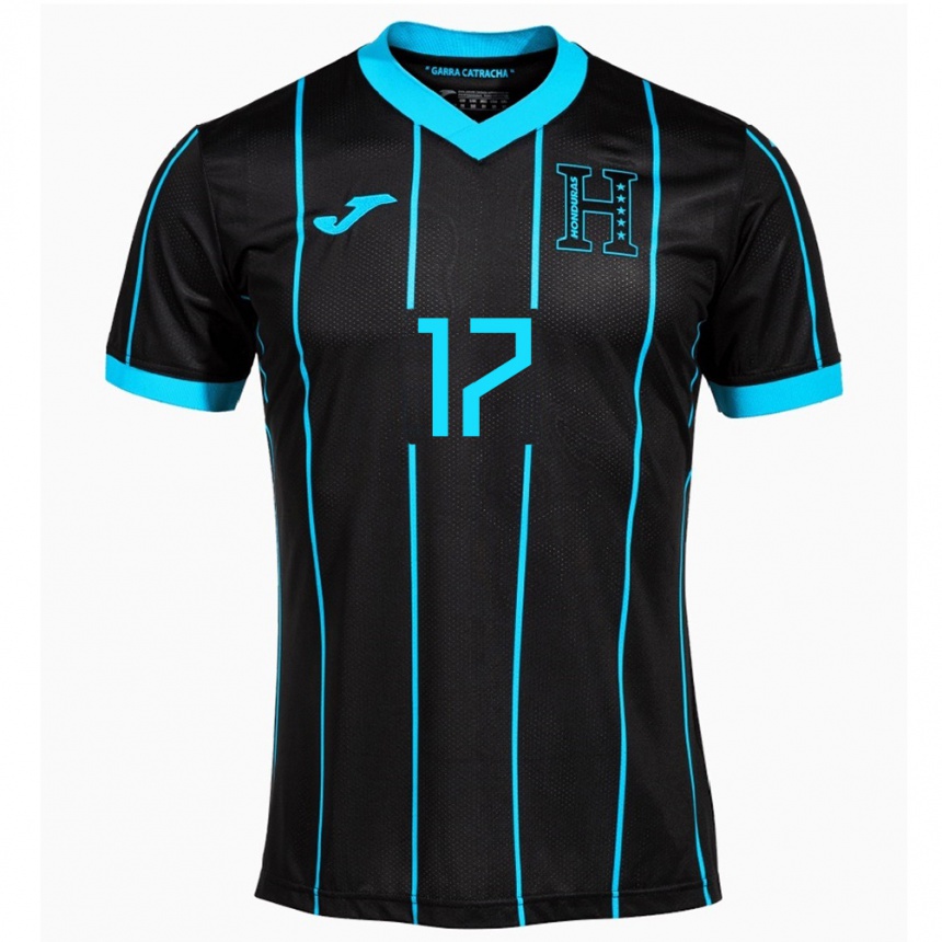 Gyermek Labdarúgás Honduras Samuel Elvir #17 Fekete Idegenbeli Jersey 24-26 Mez Póló Ing