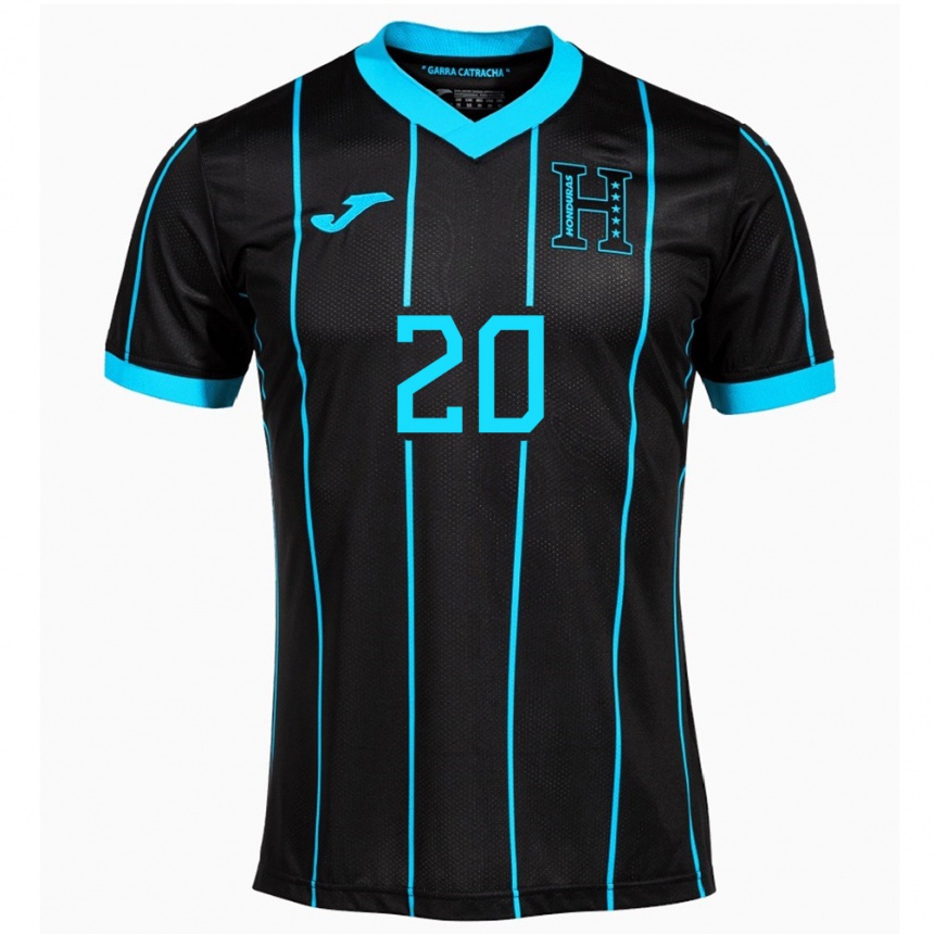 Gyermek Labdarúgás Honduras Wesly Decas #20 Fekete Idegenbeli Jersey 24-26 Mez Póló Ing